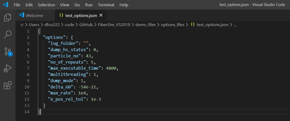 FiberSim model file